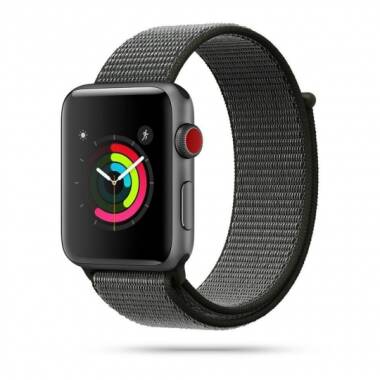 Pasek do Apple Watch 44/45/49 mm TECH-PROTECT Nylon - ciemna oliwka