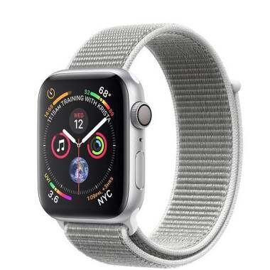 Apple Watch S4 44mm Srebrny z opaską w kolorze porcelanowym 