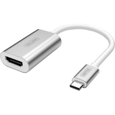 Przejściówka UNITEK z USB-C do HDMI - srebrna 