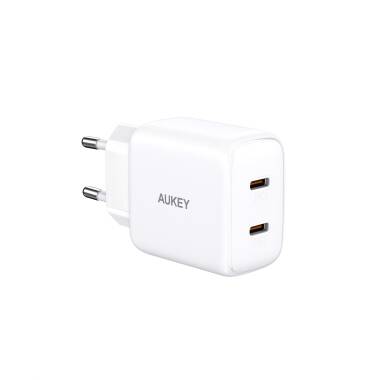 Ładowarka sieciowa Aukey PA-R1S 20W 2xUSB-C PD 