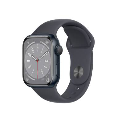 Apple Watch Series 8 41mm aluminium w kolorze północy z paskiem sportowym w kolorze północy