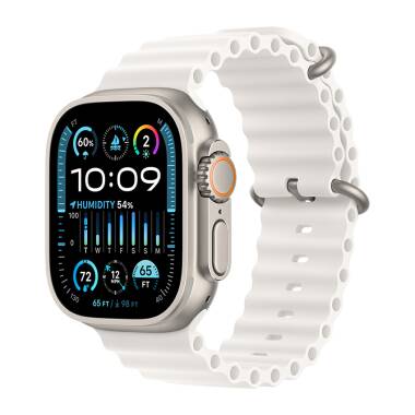 Apple Watch Ultra 2 49mm + Cellular tytan z paskiem Ocean w kolorze białym