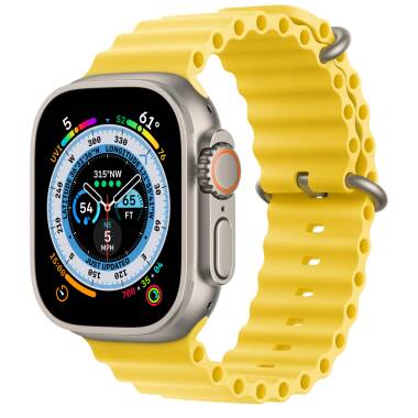 Apple Watch Ultra 49mm + Cellular tytan z paskiem Ocean w kolorze żółtym 