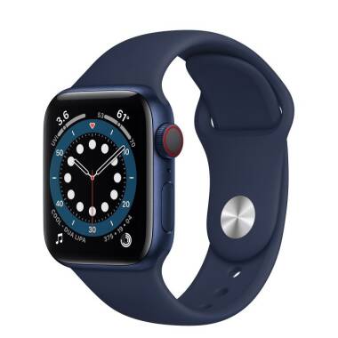 Apple Watch S6 44mm GPS + Cellular Niebieski z paskiem w kolorze głębokiego granatu