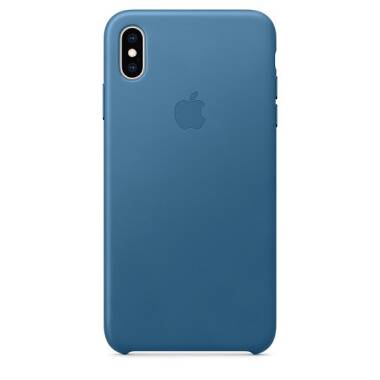 Etui do iPhone Xs Max Apple Leather Case - błękitne