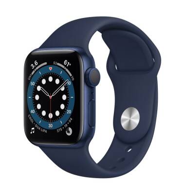 Apple Watch S6 44mm Niebieski z paskiem w kolorze głębokiego granatu