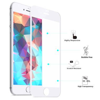 Szkło hartowane do iPhone 7/8 Zizo Full Edge to Edge - białe