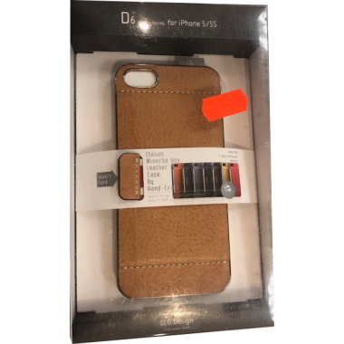 SLGDesign D6 IMBL Card Pocket etui do iPhone SE/5/5S jasnobrązowe