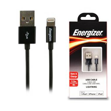 Kabel do iPhone/iPad Energizer Lightning/USB - Czarny 