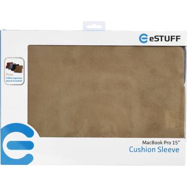 Etui do MacBook Pro 15/16 eSTUFF Sleeve Khaki - brązowe