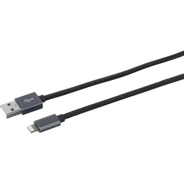 Kabel do iPhona/iPada Lightning eSTUFF Cable MFI 1m - czarny 