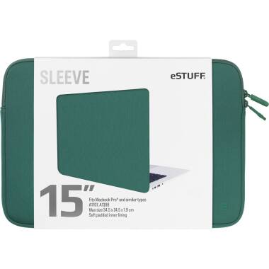 Etui do MacBook Pro 15 eSTUFF Sleeve Fits - zielone