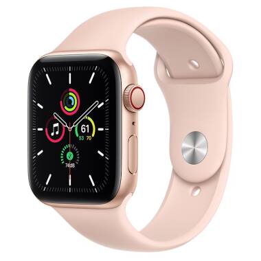 Apple Watch SE 44mm GPS + Cellular Złoty z paskiem w kolorze piaskowego różu