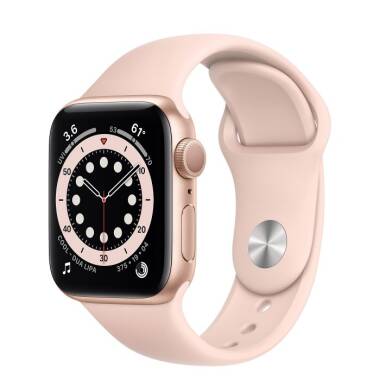 Apple Watch S6 44mm Złoty z paskiem w kolorze piaskowego różu