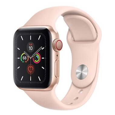 Apple Watch S5 40mm GPS + Cellular Złoty z paskiem w kolorze piaskowego różu 