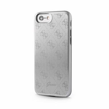 Etui do iPhone 7/8/SE 2020 GUESS 4G Aluminium Plate - srebrne