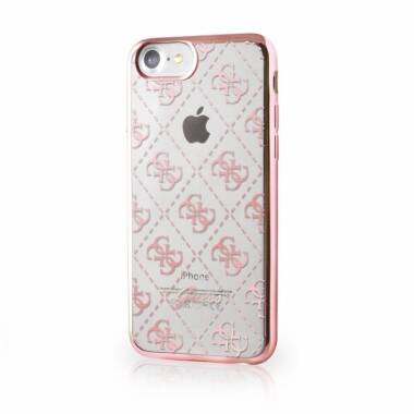Etui do iPhone 7/8 Guess Transparent - różowe złoto