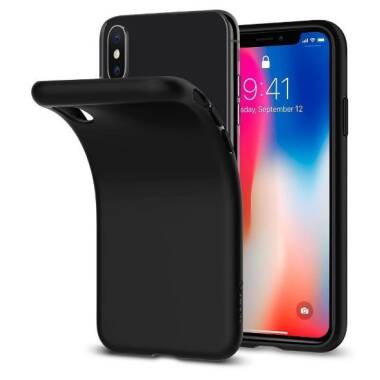 Etui iPhone X SPIGEN SGP Liquid Matte - czarne