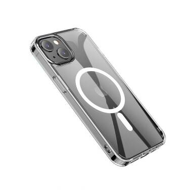 Etui do iPhone 13 mini eSTUFF Magnetic - przeźroczyste  