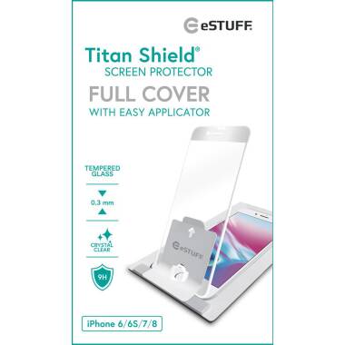 Szkło hartowane do iPhone 6/7/8/SE(2020/2022) eSTUFF Titan Shield Full Cover White