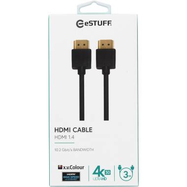 Kabel eSTUFF HDMI 1.4 Cable 3m - czarny