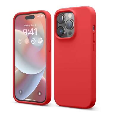 Etui do iPhone 13 Pro Elago Soft Silicon Case - czerwone