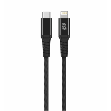 Kabel USB-C - Lightning 2m B.On Cotton MFI - czarny