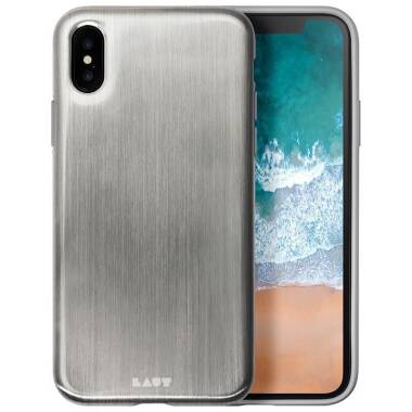 Etui do iPhone X Laut Huex Metallics - srebrne 
