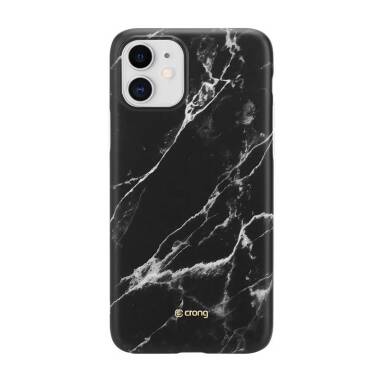 Etui do iPhone 11 Crong Marble Cover - czarne