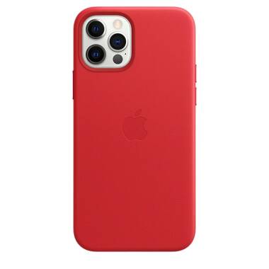 Etui do iPhone 12/12 Pro Apple Leather Case z MagSafe - czerwone 