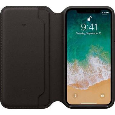 Etui do iPhone X Apple Leather Folio - czarne