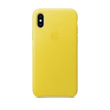 Etui do iPhone X/Xs Apple Leather Case - Spring Yellow