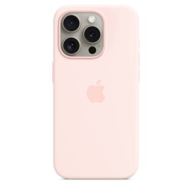 MT1F3ZM/A Etui do iPhone 15 Pro Apple Silicone MagSafe - Jasny róż
