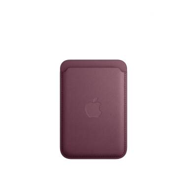 Portfel Apple z tkaniny FineWoven z MagSafe do iPhonea Find My - rubinowa morwa