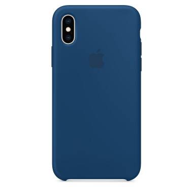 Etui do iPhone Xs Max Apple Silicone - burzowy błękit
