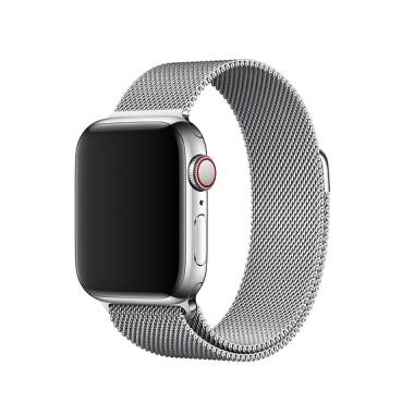 Bransoleta do Apple Watch Apple Milanese Loop w kolorze srebrnym (42/44 mm)