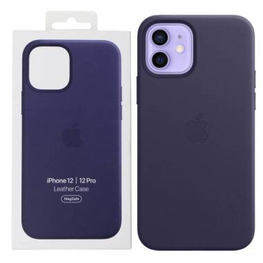 Etui do iPhone 12/12 Pro Apple Leather Case z MagSafe - Fioletowe