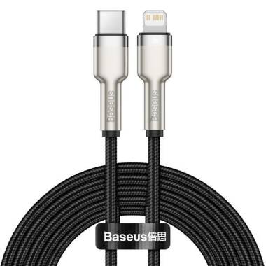Kabel Baseus USB-C - Lightning Cafule Metal  2m czarny