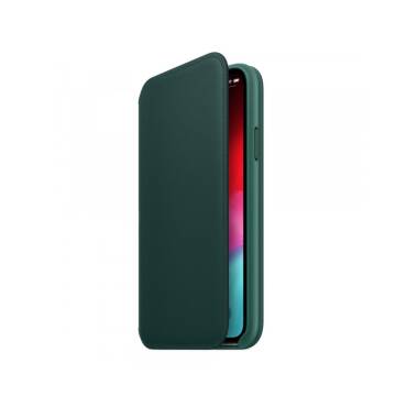 Etui do iPhone Xs Apple Leather Folio - leśna zieleń