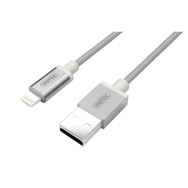 Kabel do iPhone/iPad Lightning Unitek Mobile Nylon - srebrny