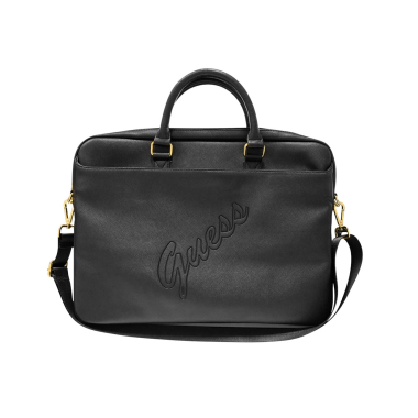 Torba do laptopa 15 cali GUESS Saffiano Script Black