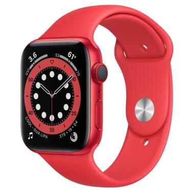 Apple Watch S6 44mm GPS + Cellular Czerwony z paskiem w kolorze czerwonym