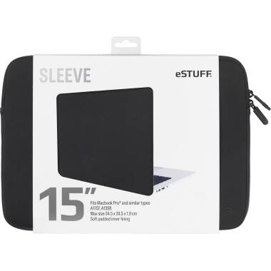 Etui do MacBook Pro 15 eSTUFF Sleeve Fits - czarne 