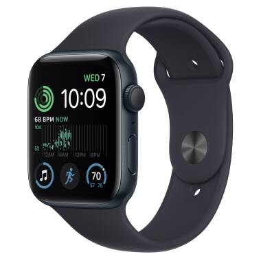 Apple Watch SE 2 44mm aluminium w kolorze północy z paskiem sportowym w kolorze północy