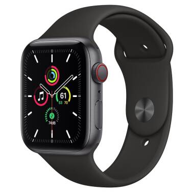 Apple Watch SE 40mm GPS + Cellular Gwiezdna Szarość z paskiem w kolorze czarnym