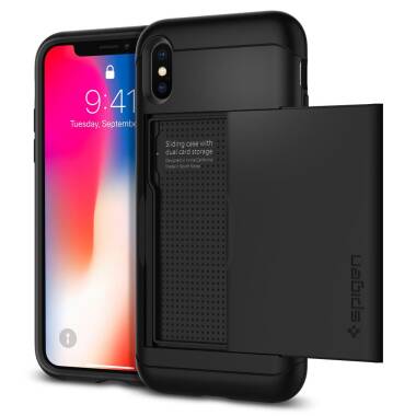 Etui do iPhone X Spigen Slim Armor CS - czarne 