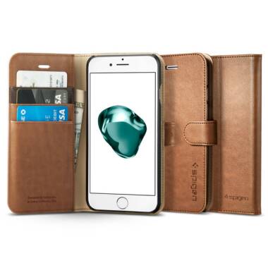 Etui do iPhone 7/8/SE 2020 Spigen Wallet S - brązowe 