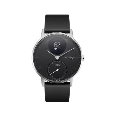 Smartwatch z pomiarem pulsu Withings Steel HR 36mm czarny