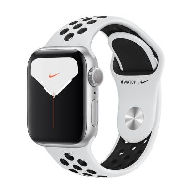 Apple Watch S5 Nike+ 40mm Srebrny z paskiem sportowym Nike w kolorze czystej platyny/czarnym