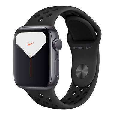 Apple Watch S5 Nike+ 40mm Gwiezdna Szarość z paskiem sportowym Nike w kolorze kolorze antracytu/czarnym